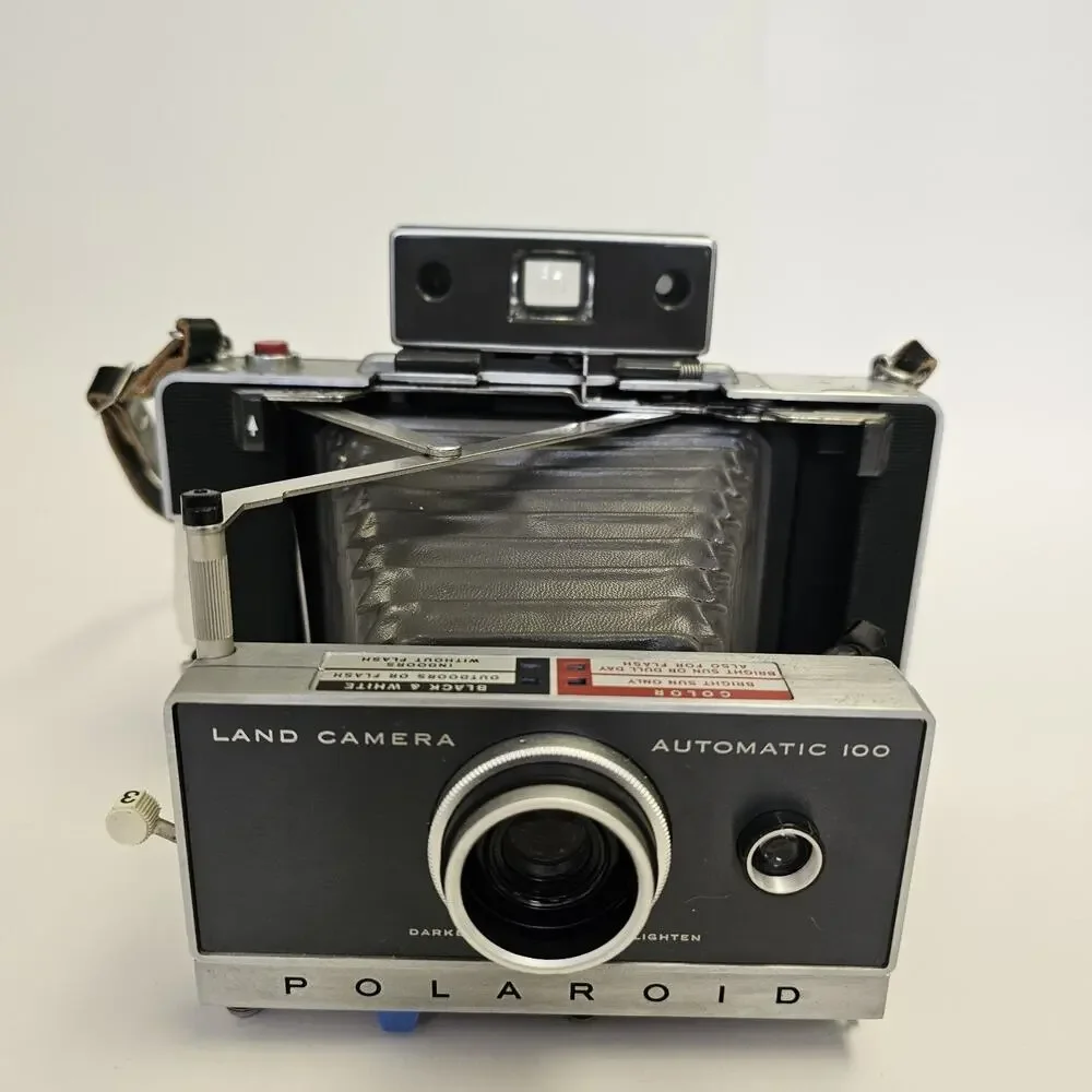 Vintage Polaroid Automatic 100 Land Camera Film Decorative Design
